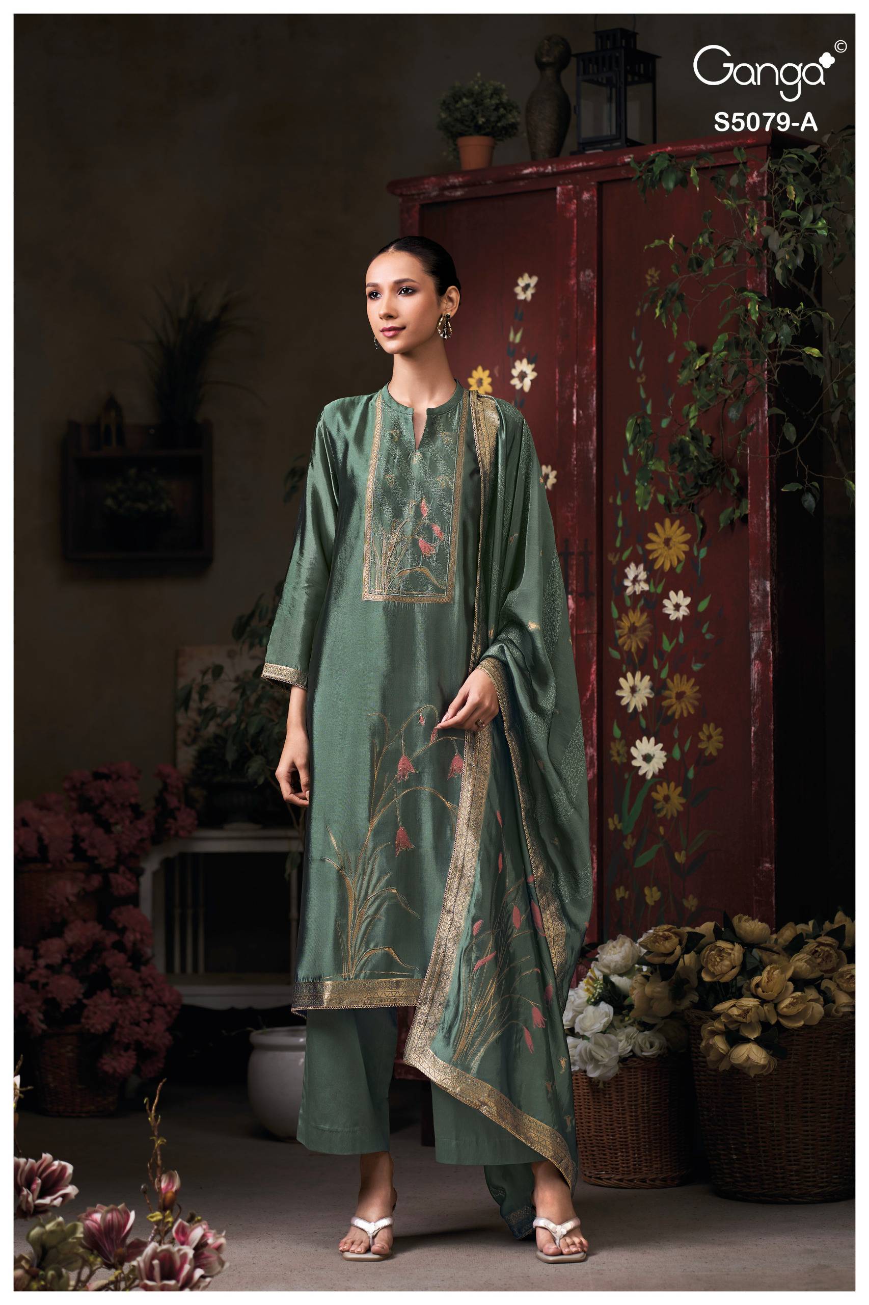 Rashmika 5079 Series By GANGAFASHION Stylish Beautiful Colourful Viscose Silk Dresses At Wholesale Price